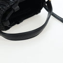Miu Miu Matelasse Shoulder Bag Leather 2way Black Gold Auth 205997M-7