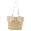 Miu Miu Tote Bag Raffia Beige Gold Auth 205999A-13