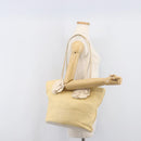 Miu Miu Tote Bag Raffia Beige Gold Auth 205999A-25