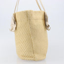 Miu Miu Tote Bag Raffia Beige Gold Auth 205999A-3