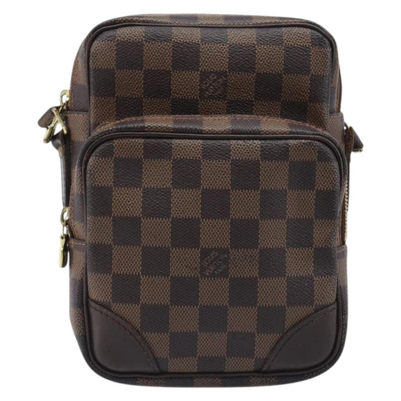 LOUIS VUITTON Damier Ebene Amazon Shoulder Bag N48074 LV Auth 206006A