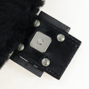 FENDI Mamma Baguette Shoulder Bag Fur Black Auth 206008SAM-18