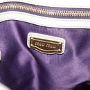 Miu Miu Tote Bag Vitellolux Gray Gold Auth 206009V-19