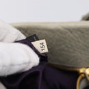 Miu Miu Tote Bag Vitellolux Gray Gold Auth 206009V-12