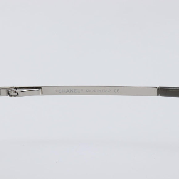 CHANEL COCO Mark Sunglasses Metal Silver CC Auth 206011M