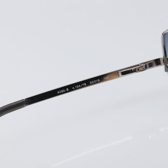 CHANEL COCO Mark Sunglasses Metal Silver CC Auth 206011M