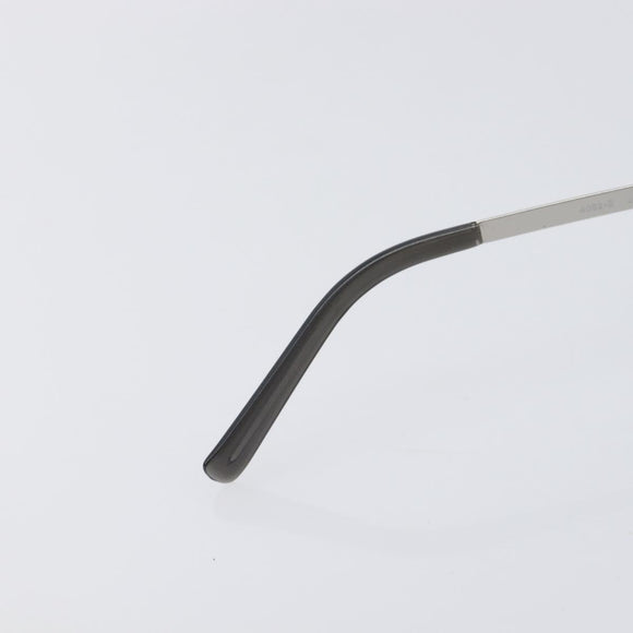 CHANEL COCO Mark Sunglasses Metal Silver CC Auth 206011M