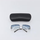 CHANEL COCO Mark Sunglasses Metal Silver CC Auth 206011M-12