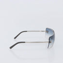 CHANEL COCO Mark Sunglasses Metal Silver CC Auth 206011M-4