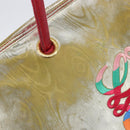 LOEWE Tote Bag Nylon Silver Gold Auth 206014-11