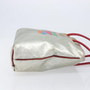 LOEWE Tote Bag Nylon Silver Gold Auth 206014-3