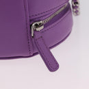 CHANEL Matelasse Chain Shoulder Bag Lamb Skin Purple Silver CC Auth 206022M-14