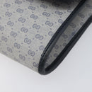 GUCCI Micro GG Canvas Shoulder Bag PVC Navy Gold Auth 206027-9