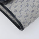 GUCCI Micro GG Canvas Shoulder Bag PVC Navy Gold Auth 206027-15