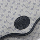 GUCCI Micro GG Canvas Shoulder Bag PVC Navy Gold Auth 206027-18