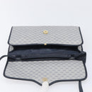 GUCCI Micro GG Canvas Shoulder Bag PVC Navy Gold Auth 206027-10