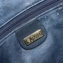 GUCCI Micro GG Canvas Shoulder Bag PVC Navy Gold Auth 206027-19