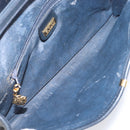 GUCCI Micro GG Canvas Shoulder Bag PVC Navy Gold Auth 206027-11