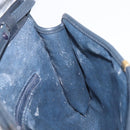 GUCCI Micro GG Canvas Shoulder Bag PVC Navy Gold Auth 206027-20