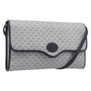 GUCCI Micro GG Canvas Shoulder Bag PVC Navy Gold Auth 206027-1