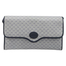 GUCCI Micro GG Canvas Shoulder Bag PVC Navy Gold Auth 206027-13