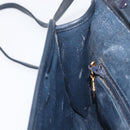GUCCI Micro GG Canvas Shoulder Bag PVC Navy Gold Auth 206027-21