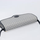 GUCCI Micro GG Canvas Shoulder Bag PVC Navy Gold Auth 206027-6