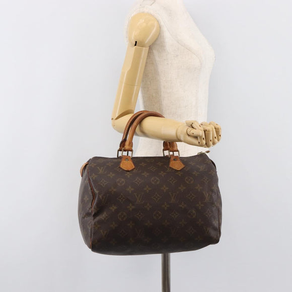 LOUIS VUITTON Monogram Speedy 30 Hand Bag M41526 LV Auth 206029