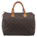 LOUIS VUITTON Monogram Speedy 30 Hand Bag M41526 LV Auth 206029-2