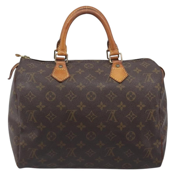 LOUIS VUITTON Monogram Speedy 30 Hand Bag M41526 LV Auth 206029