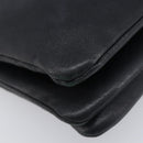 CELINE Trio Shoulder Bag Leather Black Gold Auth 206031-12