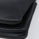 CELINE Trio Shoulder Bag Leather Black Gold Auth 206031-13