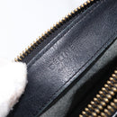 CELINE Trio Shoulder Bag Leather Black Gold Auth 206031-18