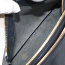 CELINE Trio Shoulder Bag Leather Black Gold Auth 206031-19