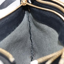 CELINE Trio Shoulder Bag Leather Black Gold Auth 206031-20