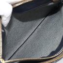 CELINE Trio Shoulder Bag Leather Black Gold Auth 206031-22