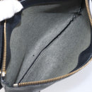 CELINE Trio Shoulder Bag Leather Black Gold Auth 206031-23