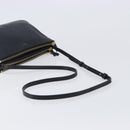 CELINE Trio Shoulder Bag Leather Black Gold Auth 206031-7