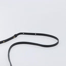 CELINE Trio Shoulder Bag Leather Black Gold Auth 206031-8