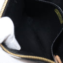 CHANEL Choco Bar Clutch Bag Lamb Skin Black Gold CC Auth 206033V-21