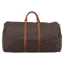 LOUIS VUITTON Monogram Keepall 60 Boston Bag M41422 LV Auth 206035-3