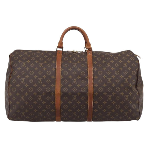 LOUIS VUITTON Monogram Keepall 60 Boston Bag M41422 LV Auth 206035