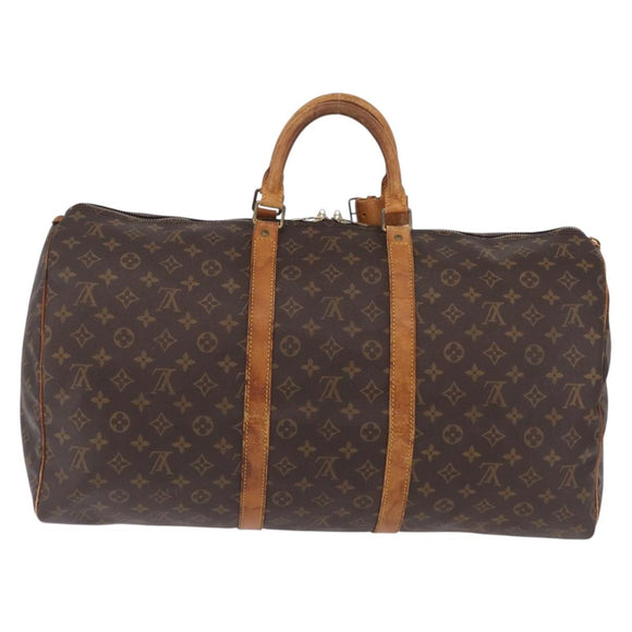 LOUIS VUITTON Monogram Keepall 55 Boston Bag M41424 LV Auth 206036
