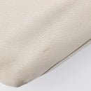 Miu Miu Tote Bag Leather 2way White Gold Auth 206037A-22