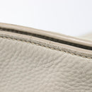Miu Miu Tote Bag Leather 2way White Gold Auth 206037A-9