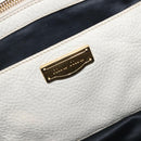 Miu Miu Tote Bag Leather 2way White Gold Auth 206037A-26