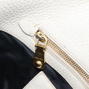 Miu Miu Tote Bag Leather 2way White Gold Auth 206037A-29