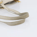 Miu Miu Tote Bag Leather 2way White Gold Auth 206037A-7