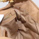 Miu Miu Shoulder Bag Leather Beige Gold Auth 206041V-24