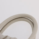 PRADA Hand Bag Leather 2way White Gold Auth 206042V-15